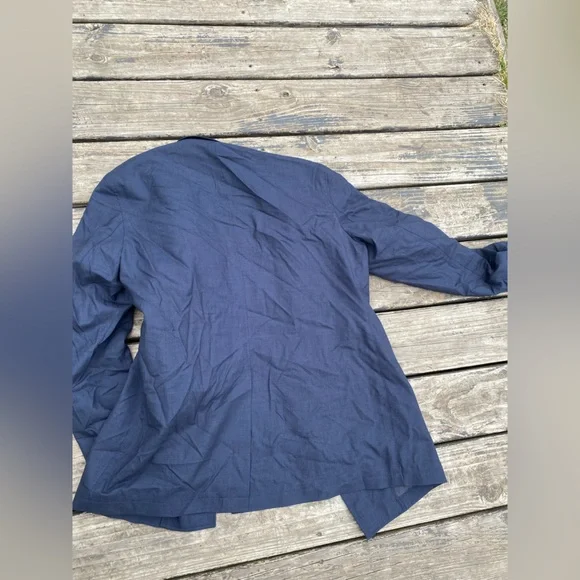 Peter Millar Excursionist Lite navy 100% wool travel zip jacket M